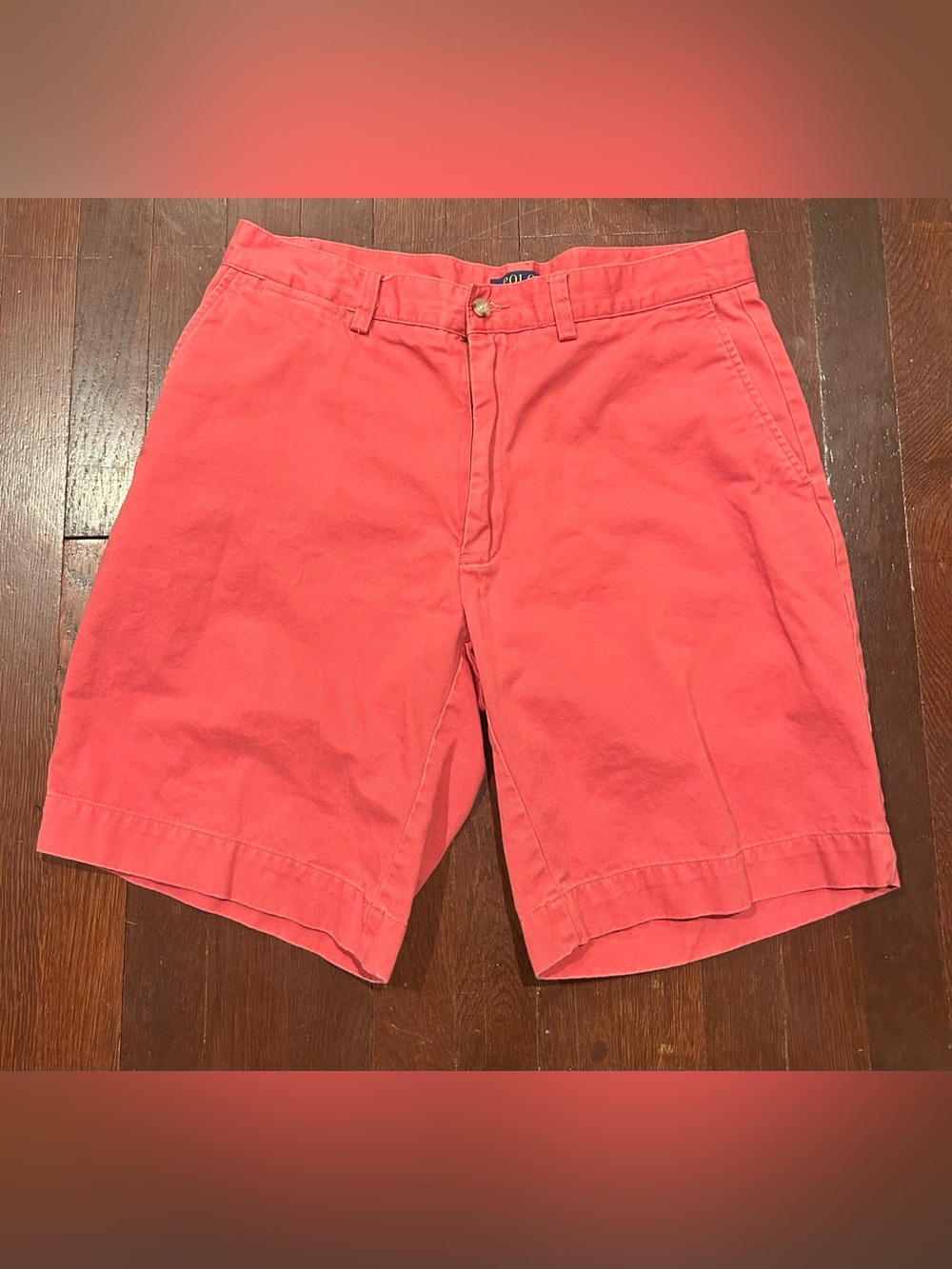 Ralph Lauren Coral Flat-Front Chino Shorts